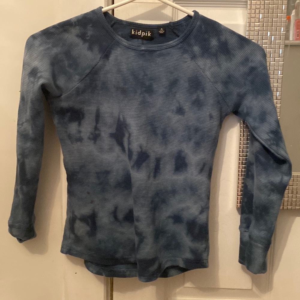 Blue tie-dye long sleeve Kidpik 7-8